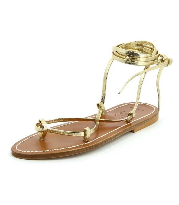 and KJACQUES BIKINI SANDAL Metallic Champagne Shop DEN Footwear