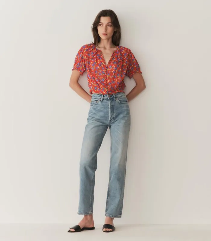 ANAISE TOP Red Dayflower Meadow Shop DEN Tops