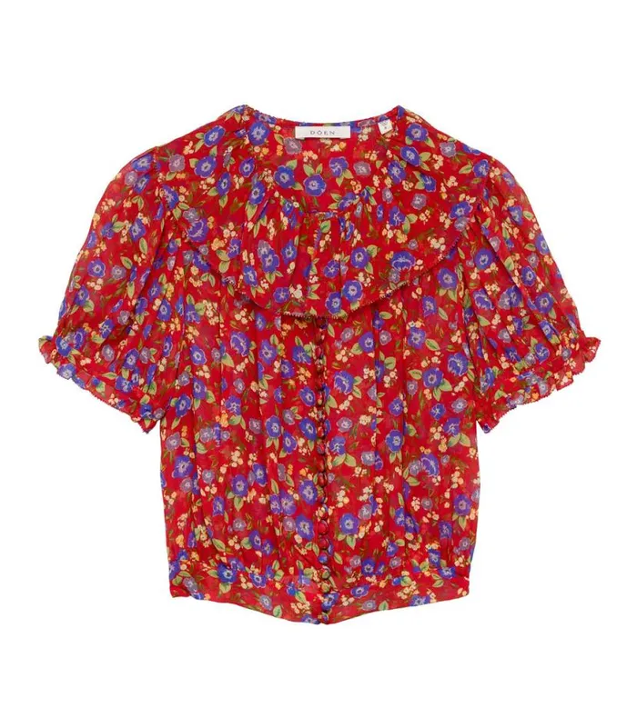 ANAISE TOP Red Dayflower Meadow Shop DEN Tops
