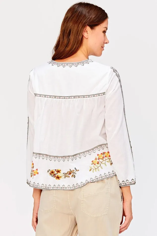 Anastasia Top White Clothing XCVI ShirtsBlouses