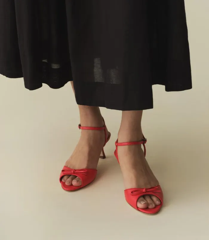 ARIANNA PEEP TOE HEEL Fuego Nappa Shop DEN Footwear