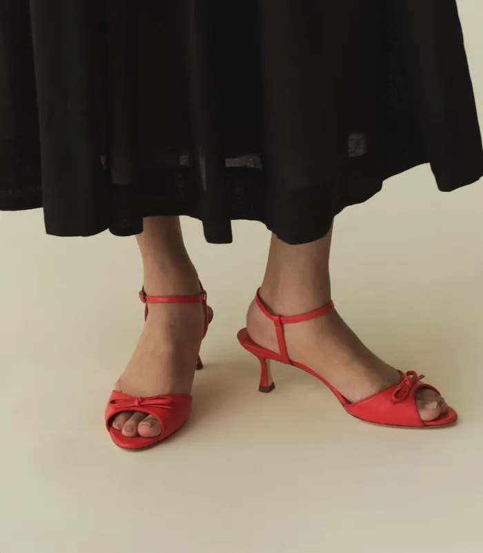 ARIANNA PEEP TOE HEEL Fuego Nappa Shop DEN Footwear