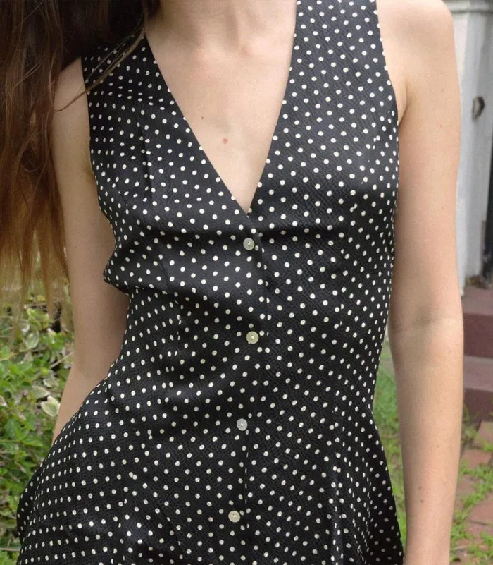 AUBREY DRESS Noir Dot Shop DEN Dresses