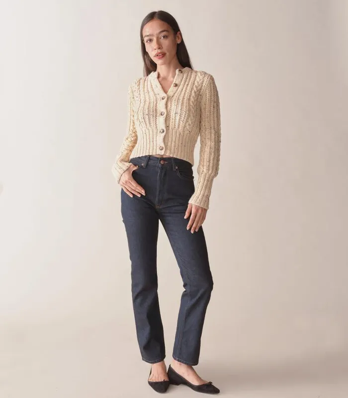 AUDREY CARDIGAN Cream Shop DEN Knitwear