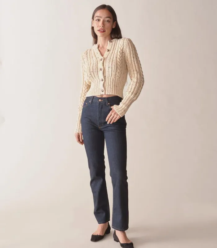AUDREY CARDIGAN Cream Shop DEN Knitwear