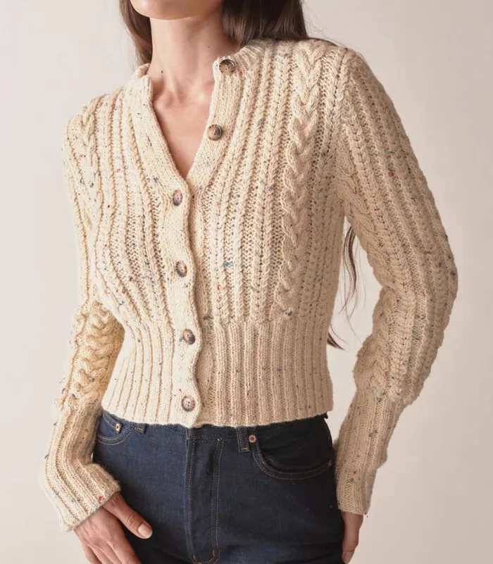 AUDREY CARDIGAN Cream Shop DEN Knitwear