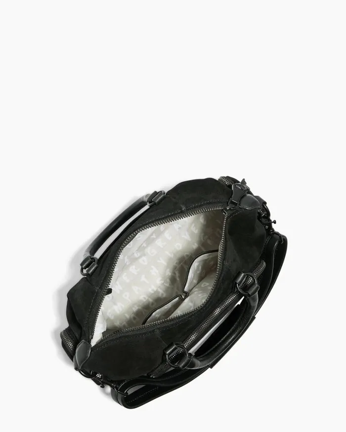 Away We Go Satchel Black Suede Women Aimee Kestenberg Satchels