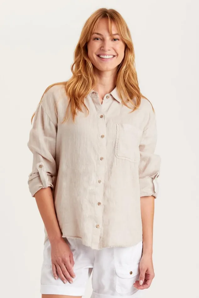 Babin Star ButtonUp Cremini Clothing XCVI ShirtsBlouses