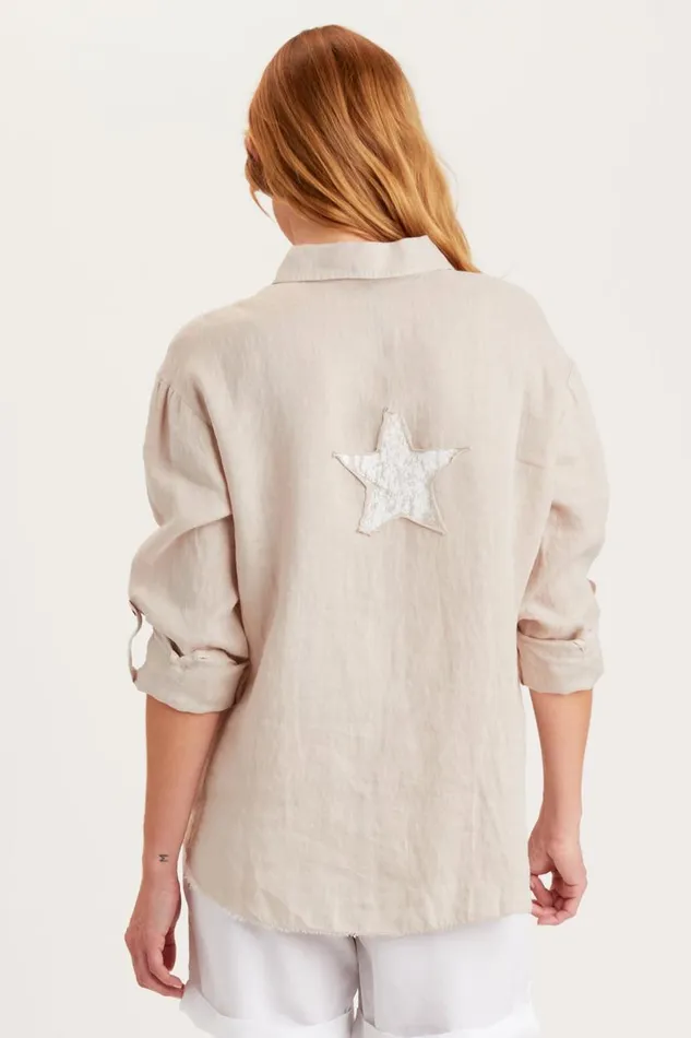 Babin Star ButtonUp Cremini Clothing XCVI ShirtsBlouses