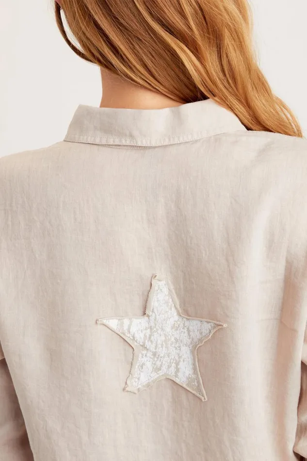 Babin Star ButtonUp Cremini Clothing XCVI ShirtsBlouses