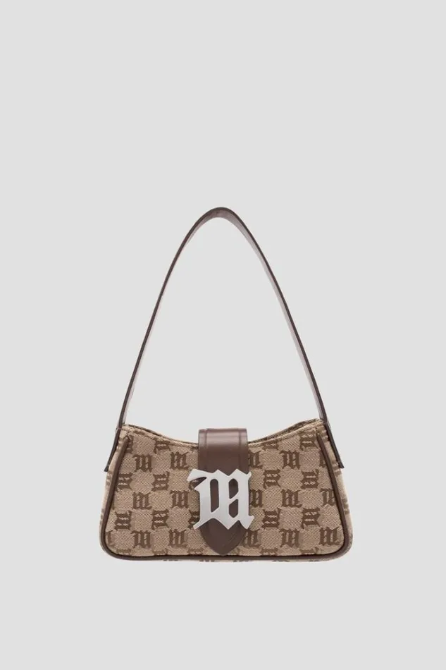 Bags Women MISBHV Jacquard Monogram Shoulder Bag Mini Biscotto