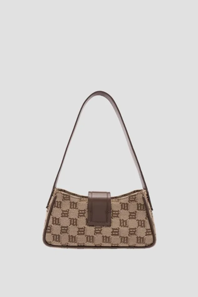 Bags Women MISBHV Jacquard Monogram Shoulder Bag Mini Biscotto