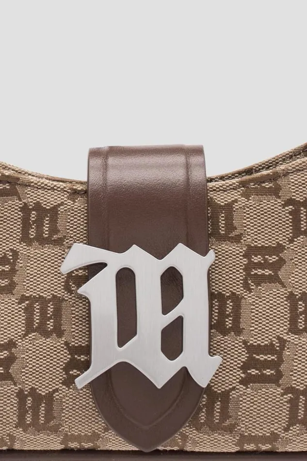 Bags Women MISBHV Jacquard Monogram Shoulder Bag Mini Biscotto