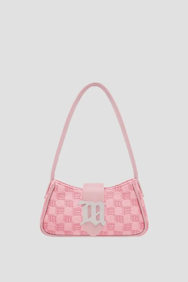 Bags Women MISBHV Jacquard Monogram Shoulder Bag Mini Bubblegum