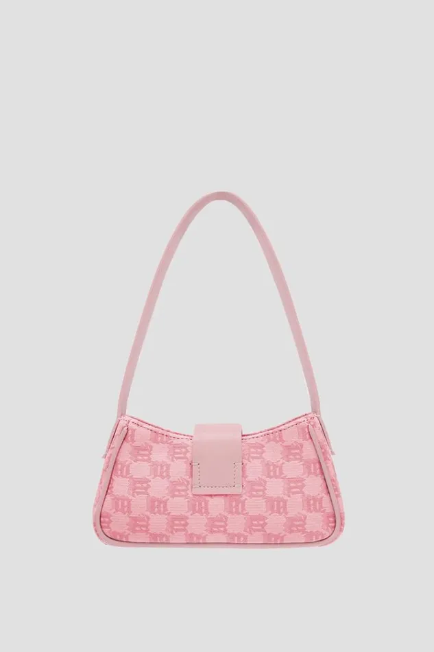 Bags Women MISBHV Jacquard Monogram Shoulder Bag Mini Bubblegum