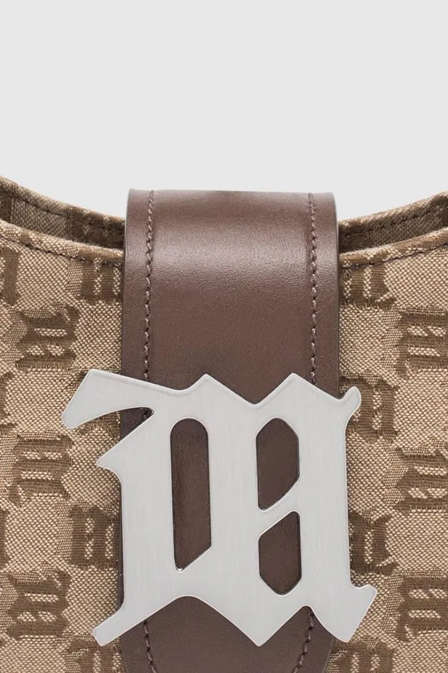 Bags Women MISBHV Jacquard Monogram Shoulder Bag Small Biscotto
