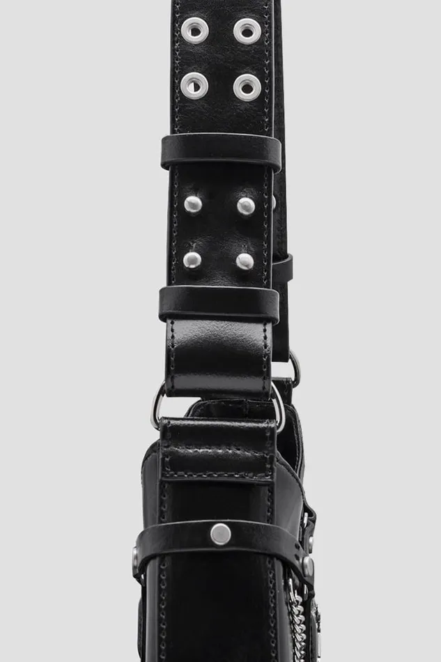 Bags Women MISBHV Leather Fetish Shoulder Bag Black