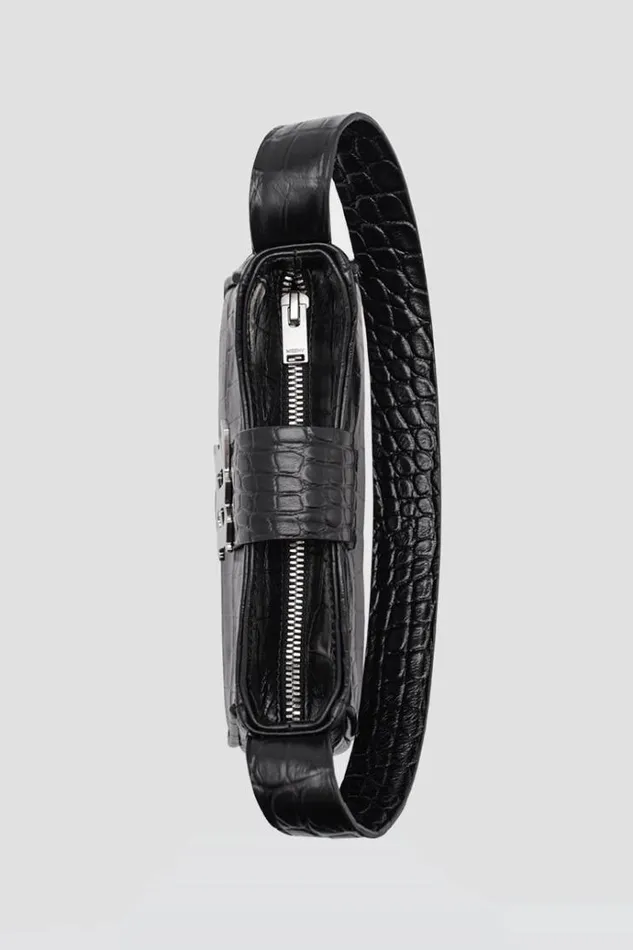 Bags Women MISBHV Leather Shoulder Bag Mini Croco Croco Black