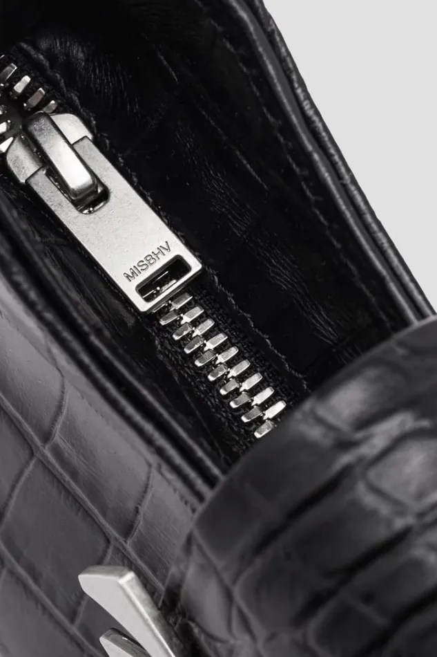 Bags Women MISBHV Leather Shoulder Bag Mini Croco Croco Black