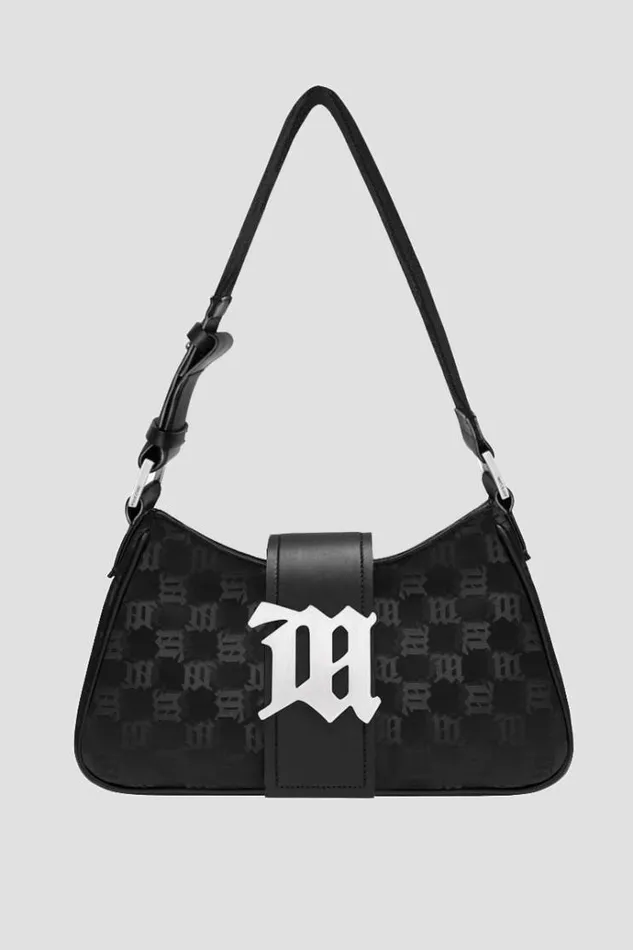 Bags Women MISBHV Nylon Monogram Shoulder Bag Medium Black