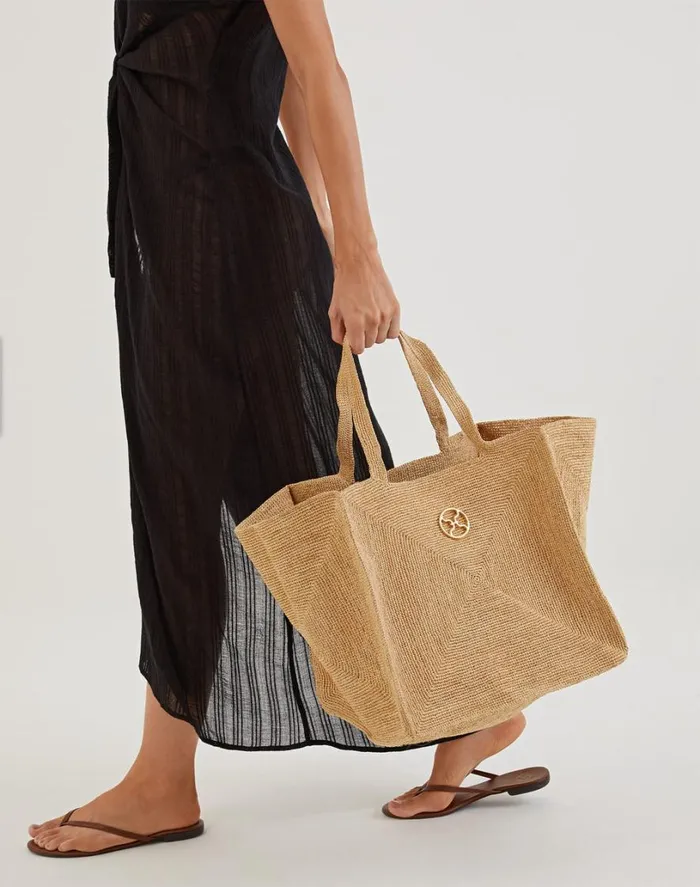 Bags Women ViX Paula Hermanny Raffia Pyramid Bag 8211 Natural