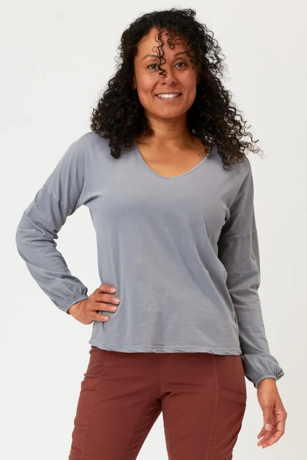 Bale VNeck Top Quarry Pigment Clothing XCVI ShirtsBlouses
