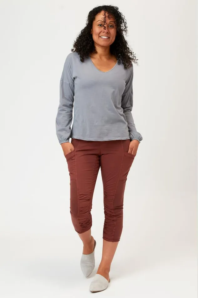 Bale VNeck Top Quarry Pigment Clothing XCVI ShirtsBlouses