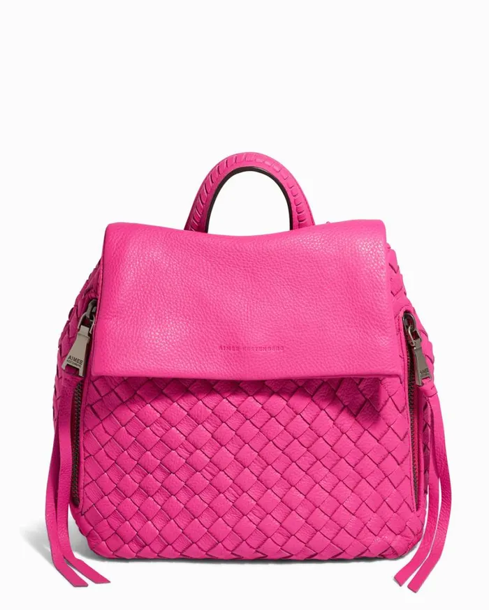 Bali Backpack Hot Pink Woven Women Aimee Kestenberg Backpacks