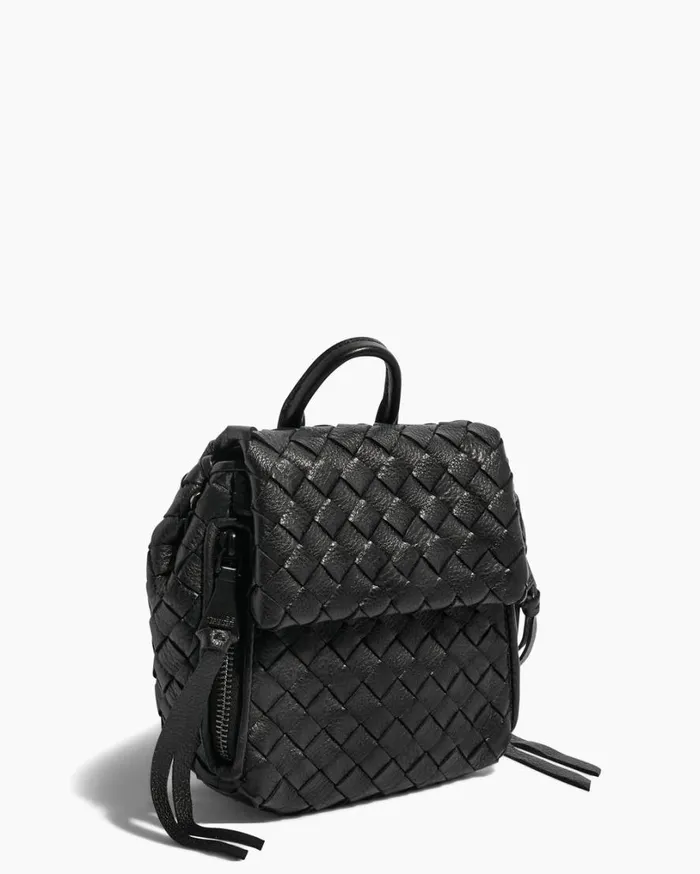Bali Mini Backpack Black Woven Women Aimee Kestenberg Backpacks