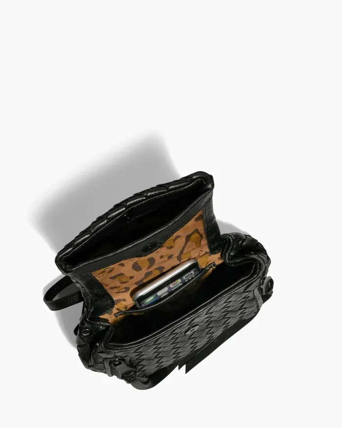 Bali Mini Backpack Black Woven Women Aimee Kestenberg Backpacks