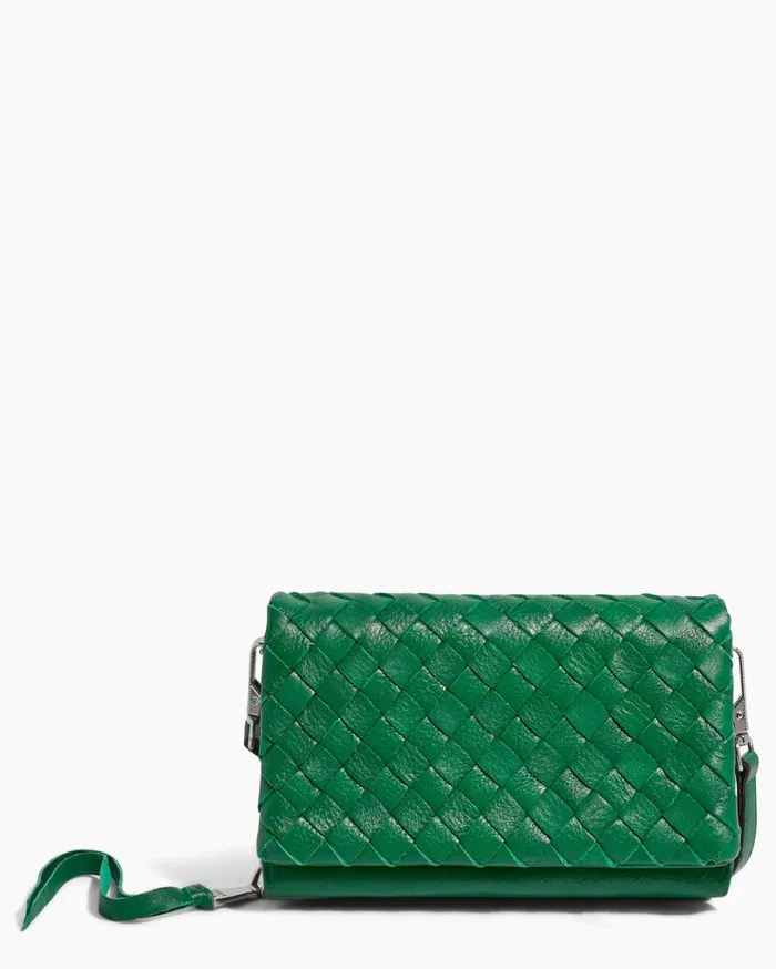 Bali Wallet Crossbody Kelly Green Woven Women Aimee Kestenberg Crossbody Bags