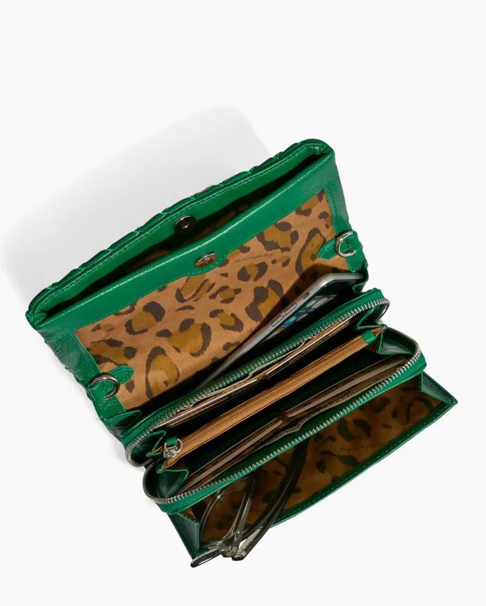 Bali Wallet Crossbody Kelly Green Woven Women Aimee Kestenberg Crossbody Bags
