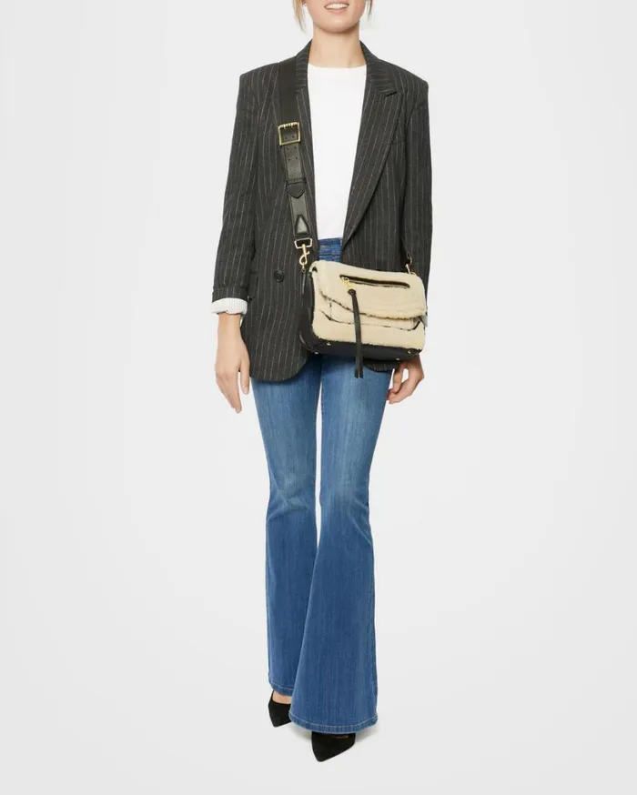 Bandit Crossbody Natural Shearling Women Aimee Kestenberg Crossbody Bags