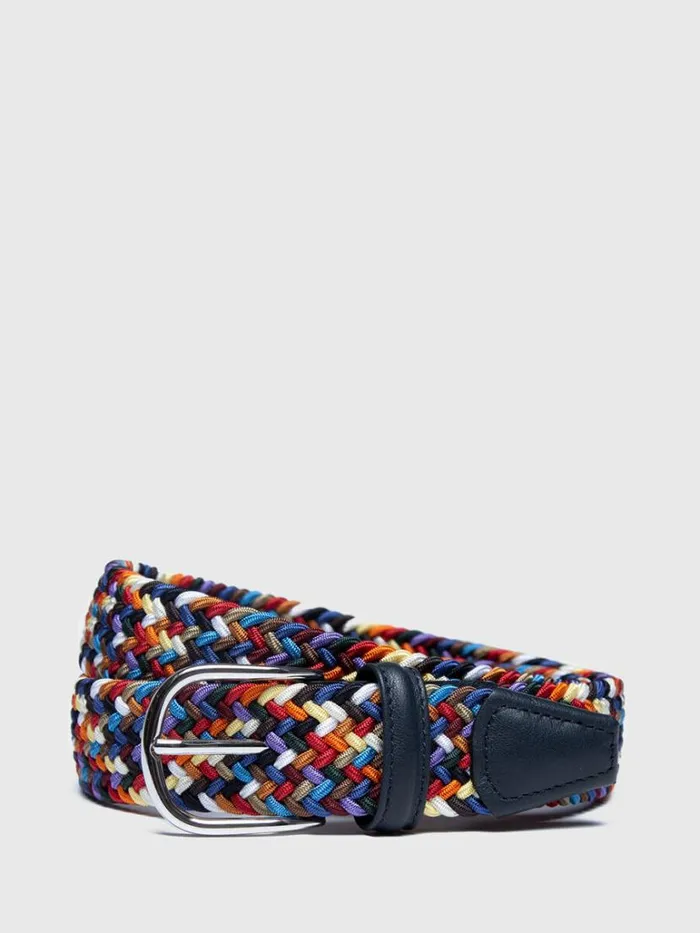 Belts Mens Paul Stuart Braided Stretch Belt Tanmix