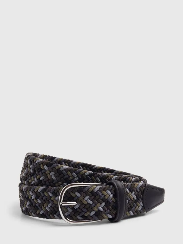 Belts Mens Paul Stuart Braided Stretch Belt Tanmix Belts Mens Paul Stuart Braided Stretch Belt Tanmix