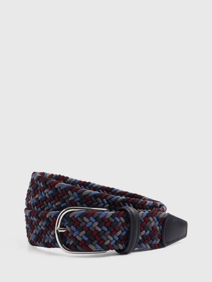 Belts Mens Paul Stuart Braided Stretch Belt Tanmix Belts Mens Paul Stuart Braided Stretch Belt Tanmix