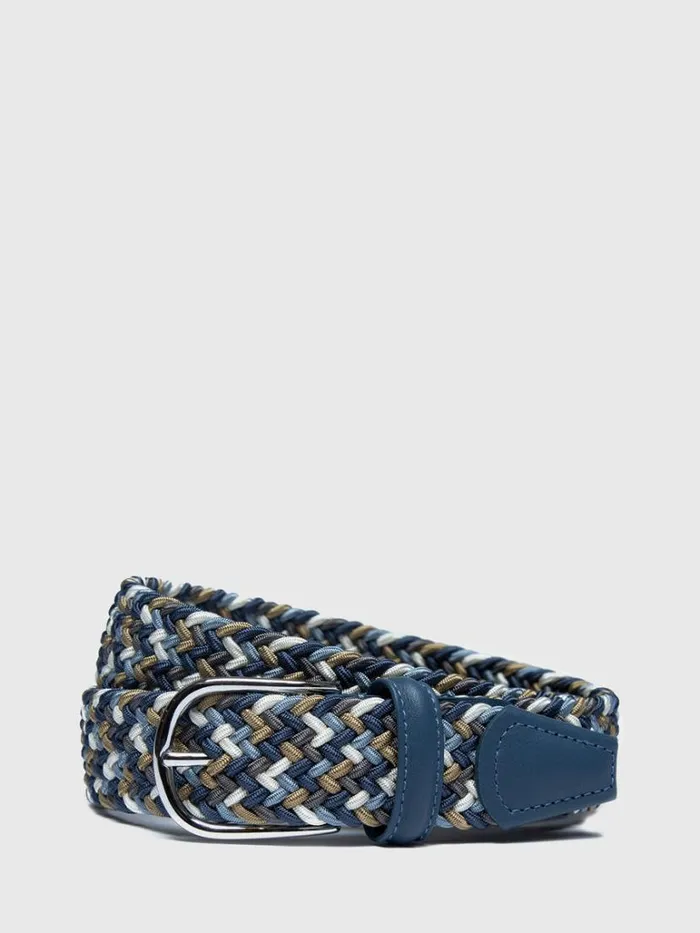 Belts Mens Paul Stuart Braided Stretch Belt Tanmix Belts Mens Paul Stuart Braided Stretch Belt Tanmix