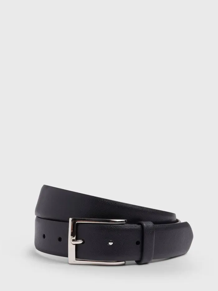Belts Mens Paul Stuart Leather Dress Belt Black