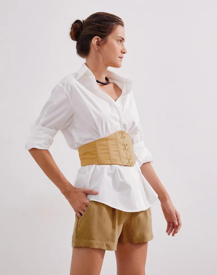 Belts Women ViX Paula Hermanny Saori Obi Belt 8211 Walnut
