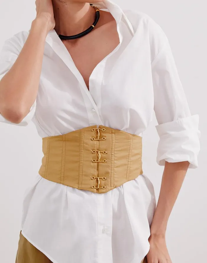 Belts Women ViX Paula Hermanny Saori Obi Belt 8211 Walnut
