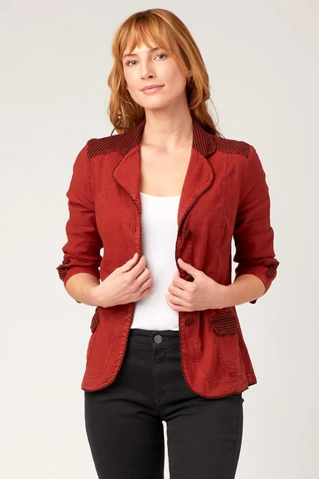 Bespoke Blazer Mahogany Clothing XCVI Jackets