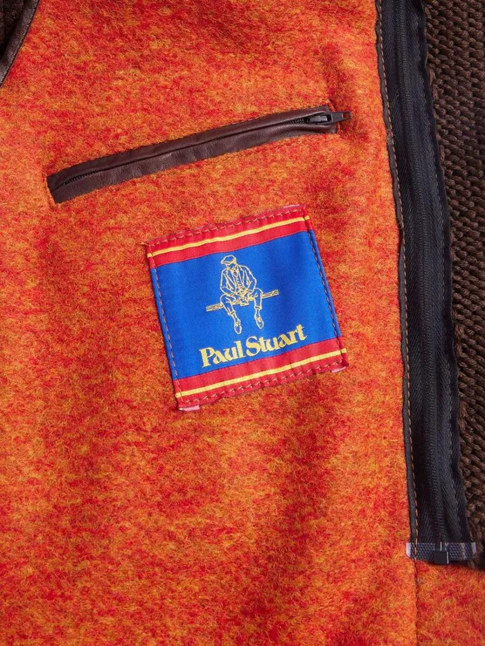 Blazers and Jackets Mens Paul Stuart Boiled Wool Vested Field Jacket Orange