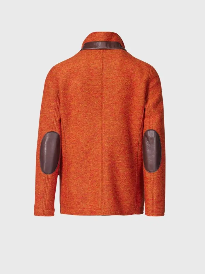 Blazers and Jackets Mens Paul Stuart Boiled Wool Vested Field Jacket Orange