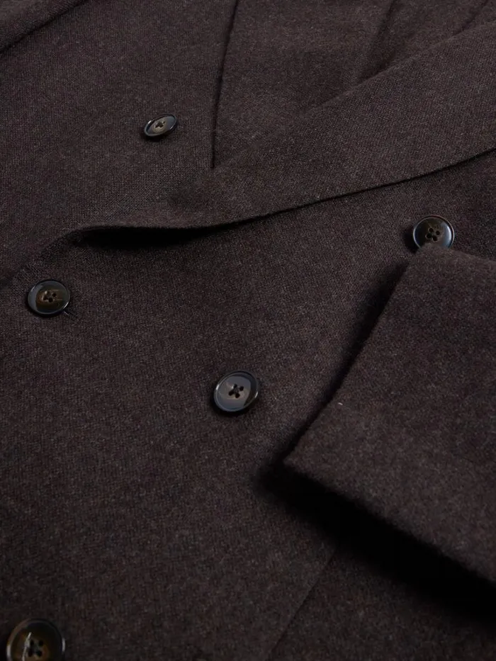 Blazers and Jackets Mens Paul Stuart Cashmere Double Breasted Jacket Brown