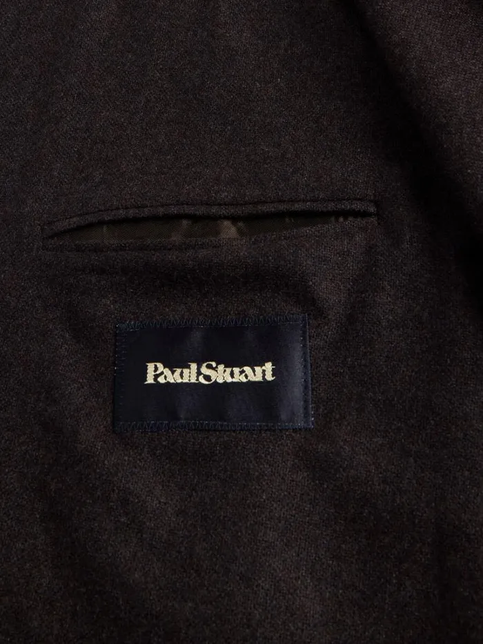 Blazers and Jackets Mens Paul Stuart Cashmere Double Breasted Jacket Brown