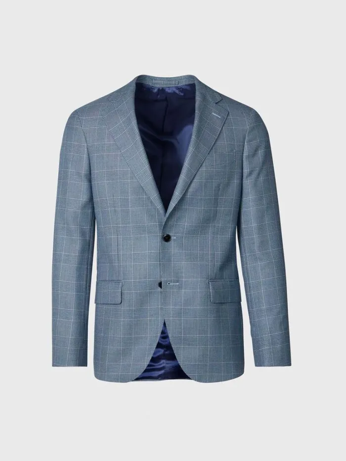 Blazers and Jackets Mens Paul Stuart Cashmere Glen Plaid Sport Jacket Blue