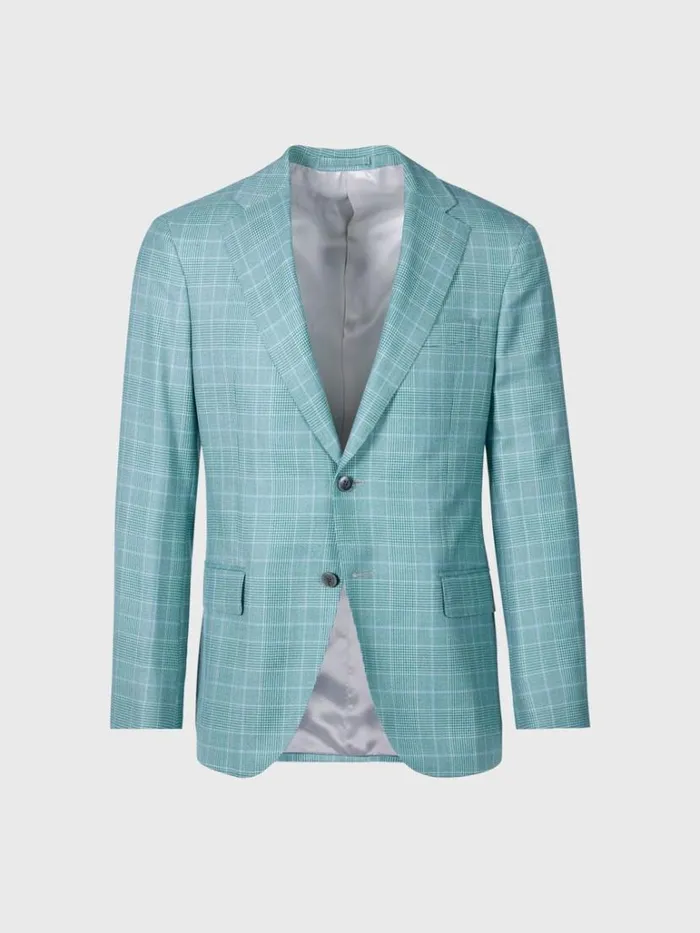 Blazers and Jackets Mens Paul Stuart Cashmere Plaid Jacket Blue