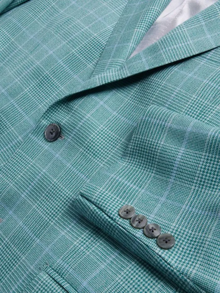 Blazers and Jackets Mens Paul Stuart Cashmere Plaid Jacket Blue