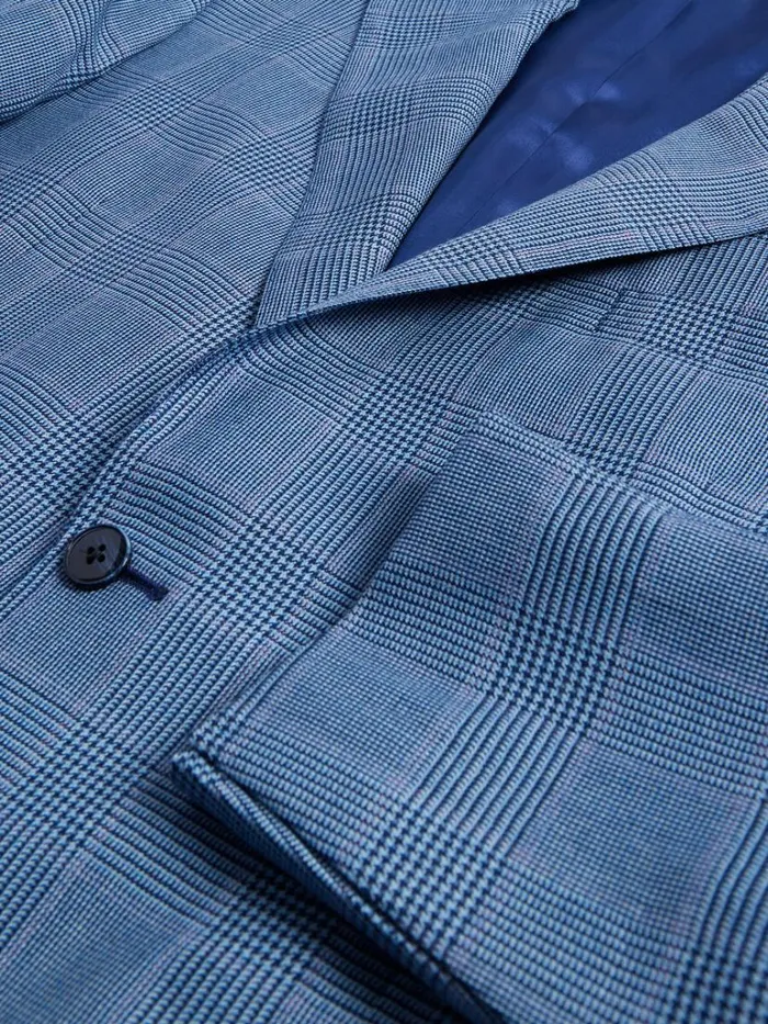 Blazers and Jackets Mens Paul Stuart Cashmere Plaid Sport Jacket Blue