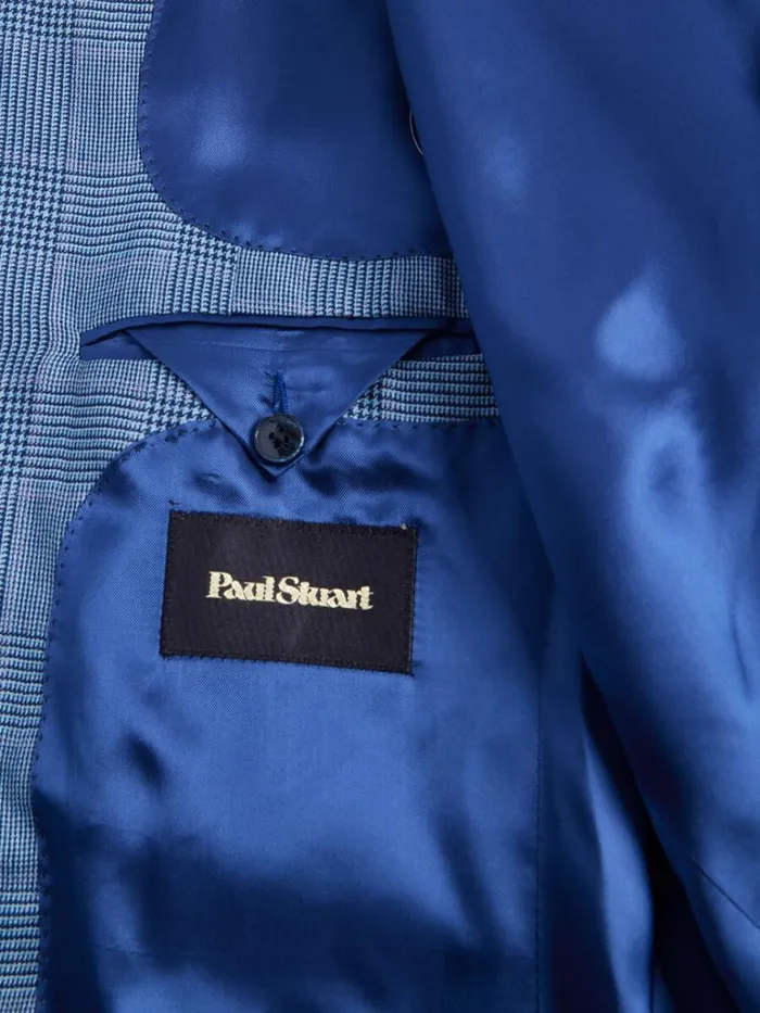 Blazers and Jackets Mens Paul Stuart Cashmere Plaid Sport Jacket Blue